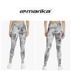 Marika Women's  Gray Tie Dye Patterned Leggings S